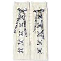 White Lace-Up Leg Warmers
