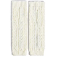 White Lace-Up Leg Warmers
