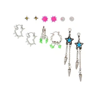 Multi-Pack Kayla Malecc Spiked Star Heart Earrings - 6 Pair
