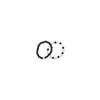 Black and White Distance Bracelets - 2 Pack