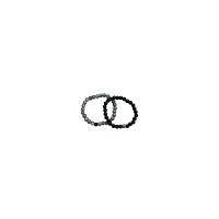 Icy Blue and Black Long Distance Beaded Bracelets – 2 Pack