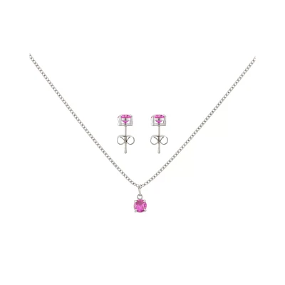 October Birthstone Necklace and Earring Set