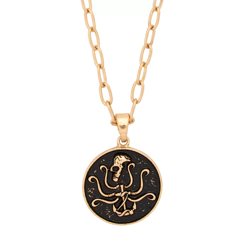 Kraken Pisces Zodiac Pendant Necklace