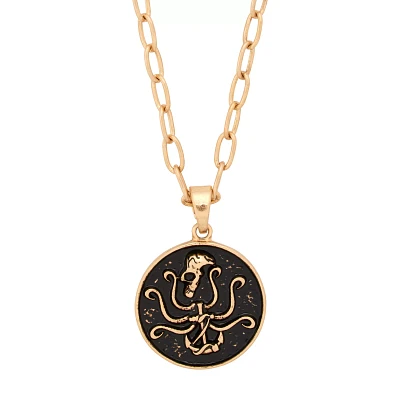 Kraken Pisces Zodiac Pendant Necklace
