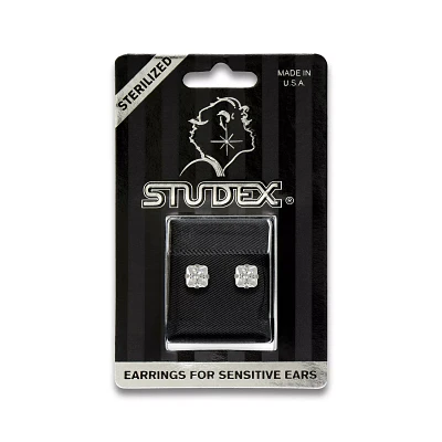 Studex Silvertone CZ Sterilized Stud Earrings - 6mm