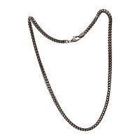 Oxidized Gold Franco Chain Necklace