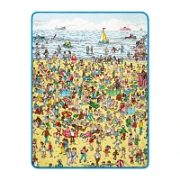 Where's Waldo? Beach Fleece Blanket