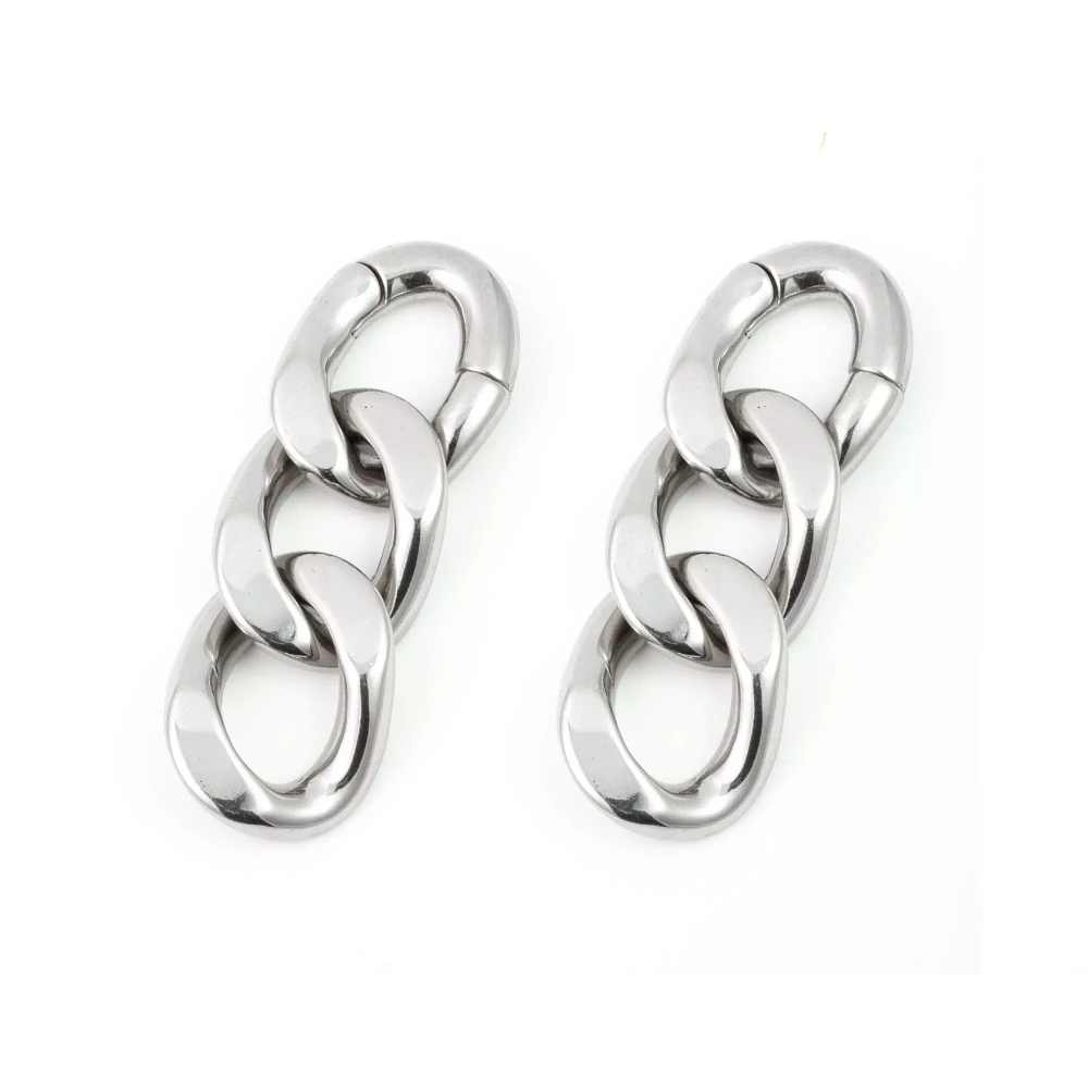 Chain Link Dangle Earrings - 4 Gauge