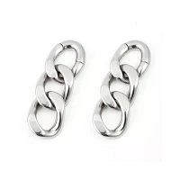 Chain Link Dangle Earrings - 4 Gauge