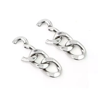 Chain Link Dangle Earrings - 4 Gauge