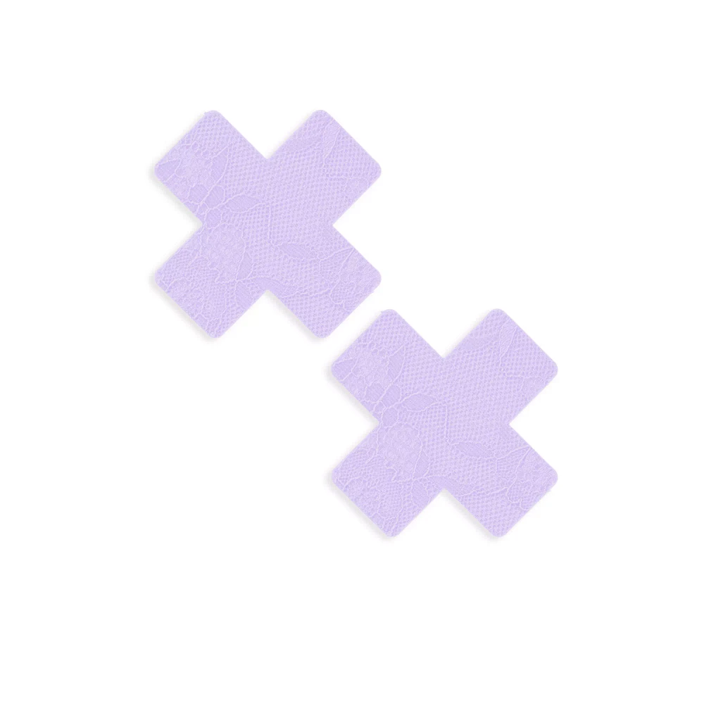 Purple Lace X Nipple Pasties