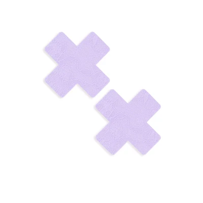 Purple Lace X Nipple Pasties