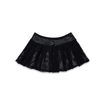Black Fishnet Mini Skirt