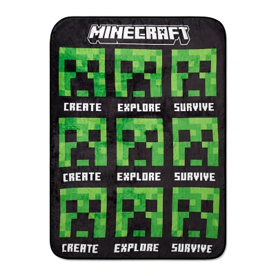 Minecraft Create Explore Survive Fleece Blanket