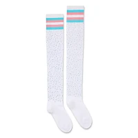 Transgender Pride Rhinestone Knee High Socks