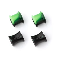 Multi-Pack Black and Green Silicone Tunnels - 2 Pair