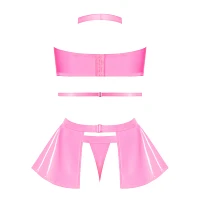Pink Halter Top and Skirt Set