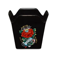 Ed Hardy Love Kills Slowly Take Out Bowl with Chopsticks - 16 oz.