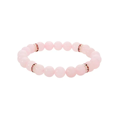 Rose Quartz Stretch Beaded Bracelet