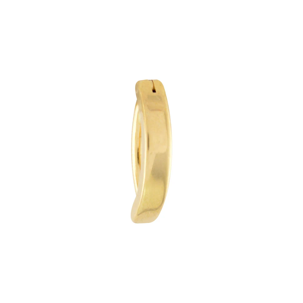14K Gold Hinge Hoop Belly Ring - 14 Gauge
