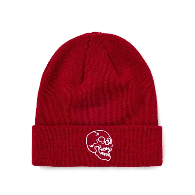 Red Skull Cuff Beanie Hat