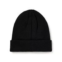 Black Lace-Up Cuff Beanie Hat