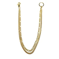 Goldtone Chain Link Multi-Row Wallet Chain