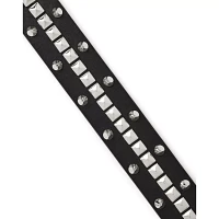 Black and Silvertone Studded Grommet Belt