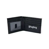 Black Debossed Playboy Bunny Bifold Wallet