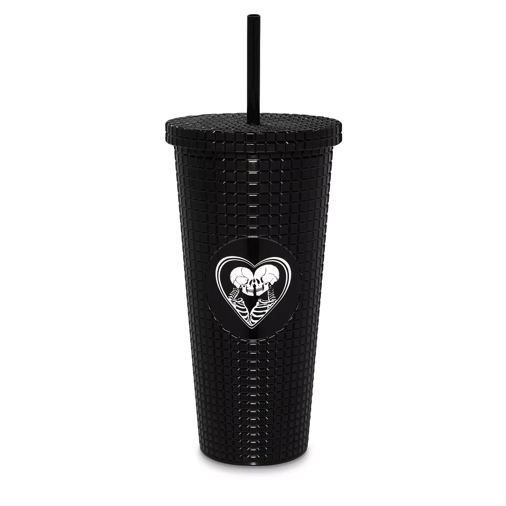 Skeleton Couple Cup with Straw - 20 oz.