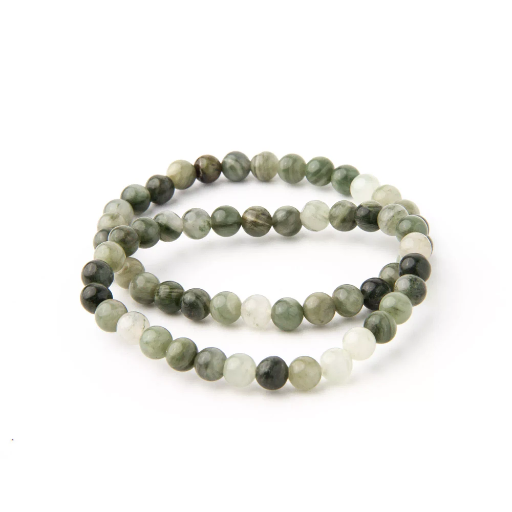 Green Onyx Beaded Bracelet - 2 Pack