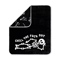 Chill Skeleton Reversible Fleece Blanket