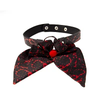 Blood Splatter Oversized Bow Choker Necklace