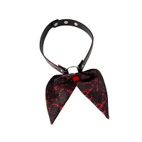 Blood Splatter Oversized Bow Choker Necklace