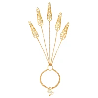 Goldtone Fingertip Hand Chain Bracelet