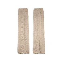 Beige Knit Leg Warmers