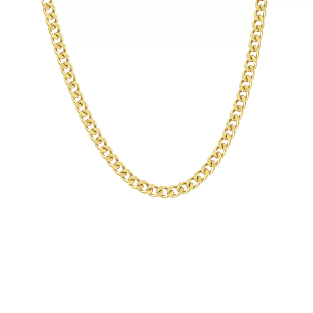 Goldtone Curb Link Chain Necklace