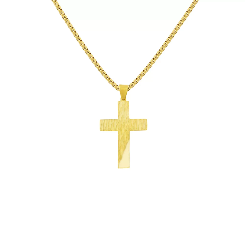 Goldtone Cross Chain Necklace