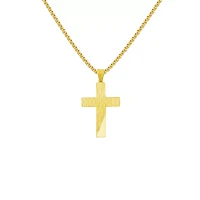 Goldtone Cross Chain Necklace