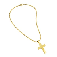Goldtone Cross Chain Necklace