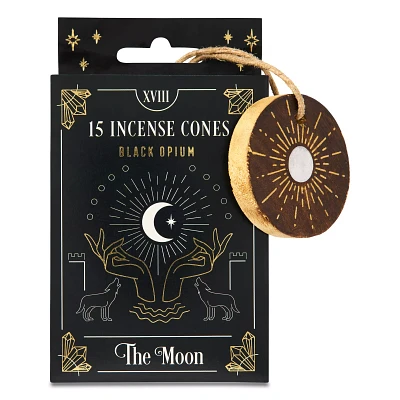 The Moon Tarot Incense Cones with Burner - 15 Pack