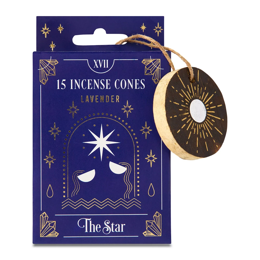 The Star Tarot Incense Cones with Burner - 15 Pack