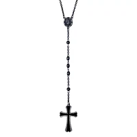 Black Chain Rosary Necklace