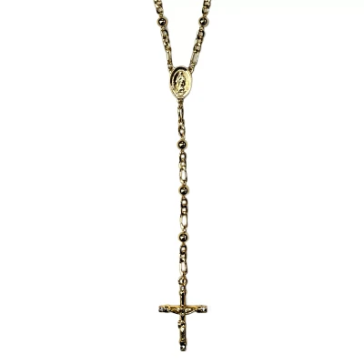 Goldtone Chain Rosary Necklace