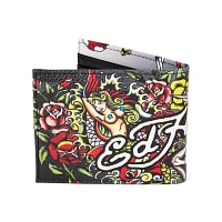 Ed Hardy Skull Tattoo Bifold Wallet