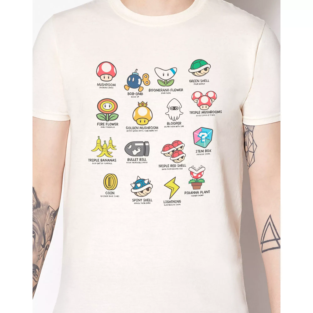 Mario Kart Objects T Shirt - Nintendo