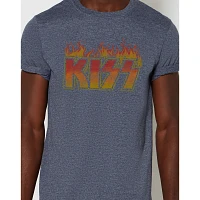 Navy Kiss on Fire T Shirt