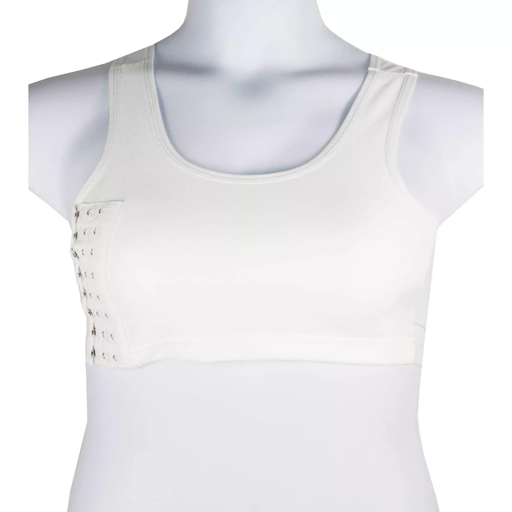 White Genderfluid Chest Compression Binder