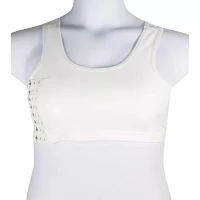 White Genderfluid Chest Compression Binder