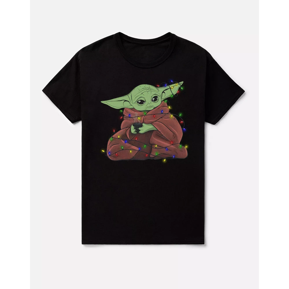 Grogu Christmas Lights T Shirt - The Mandalorian